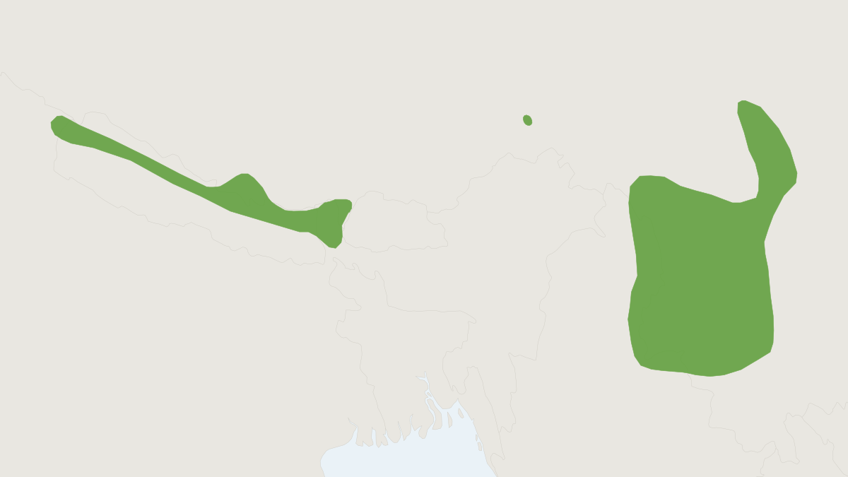 Range map of the Hodgson's Brown-toothed Shrew (Episoriculus caudatus)