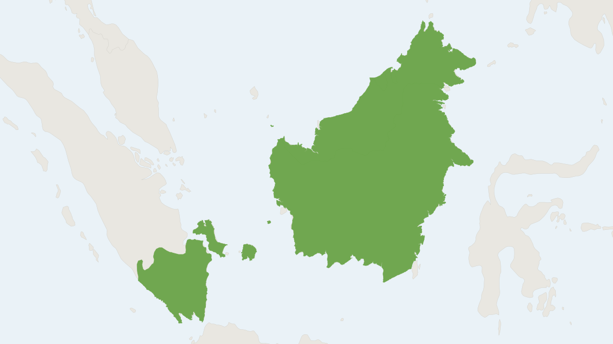 Range map of the Horsfield’s Tarsier (Cephalopachus bancanus)