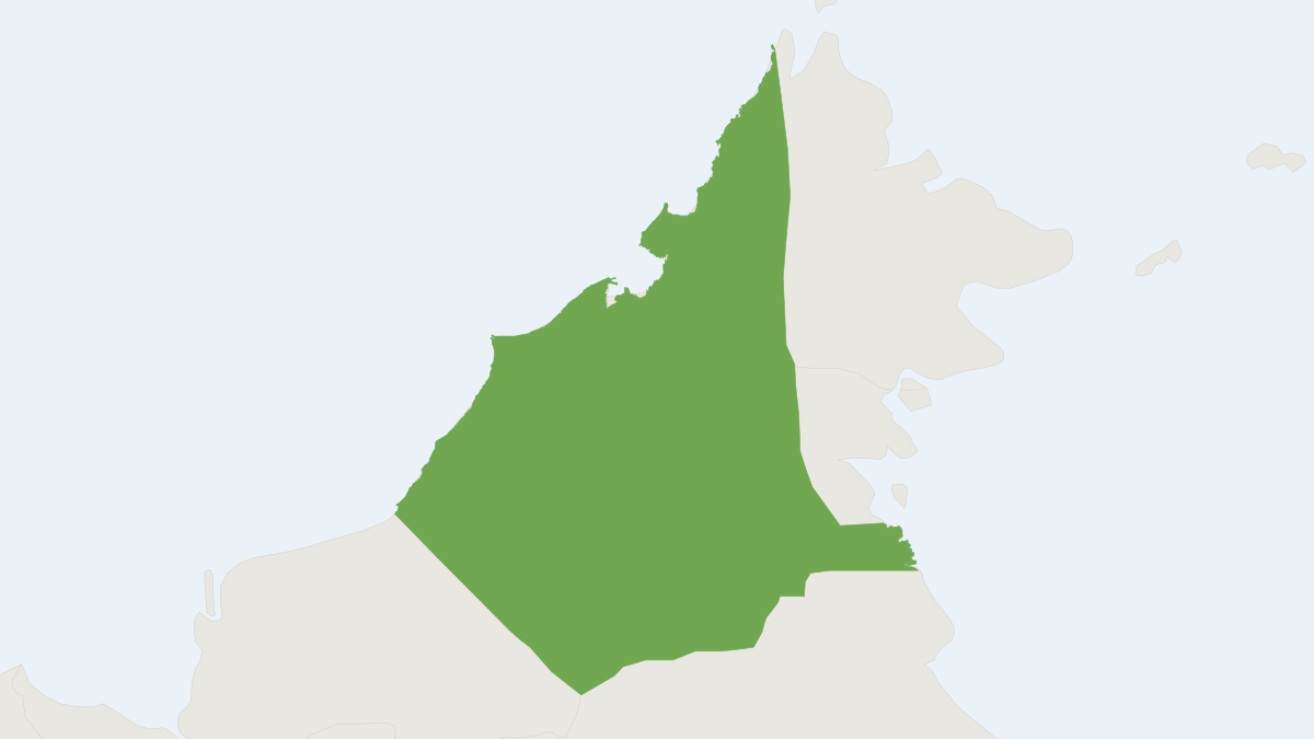Range map of the Hose’s Langur (Presbytis hosei)