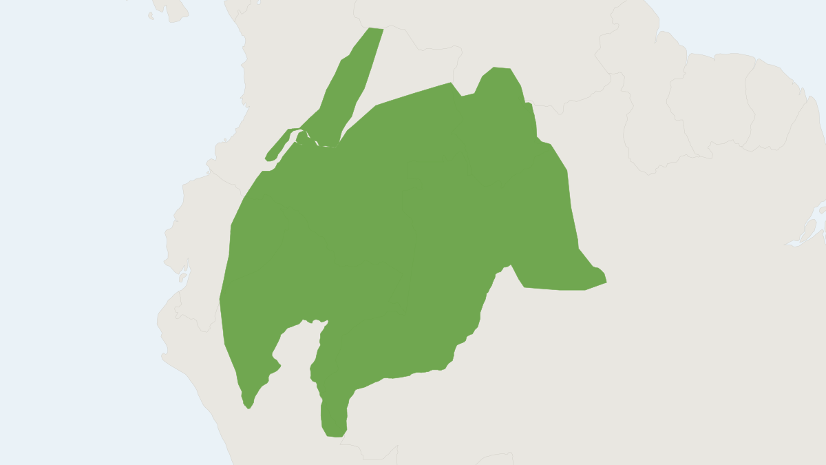 Range map of the Humboldt’s Squirrel Monkey (Saimiri cassiquiarensis)