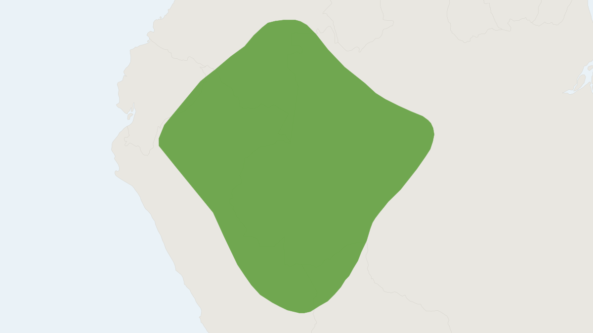 Range map of the Hylaeamys perenensis (Hylaeamys perenensis)