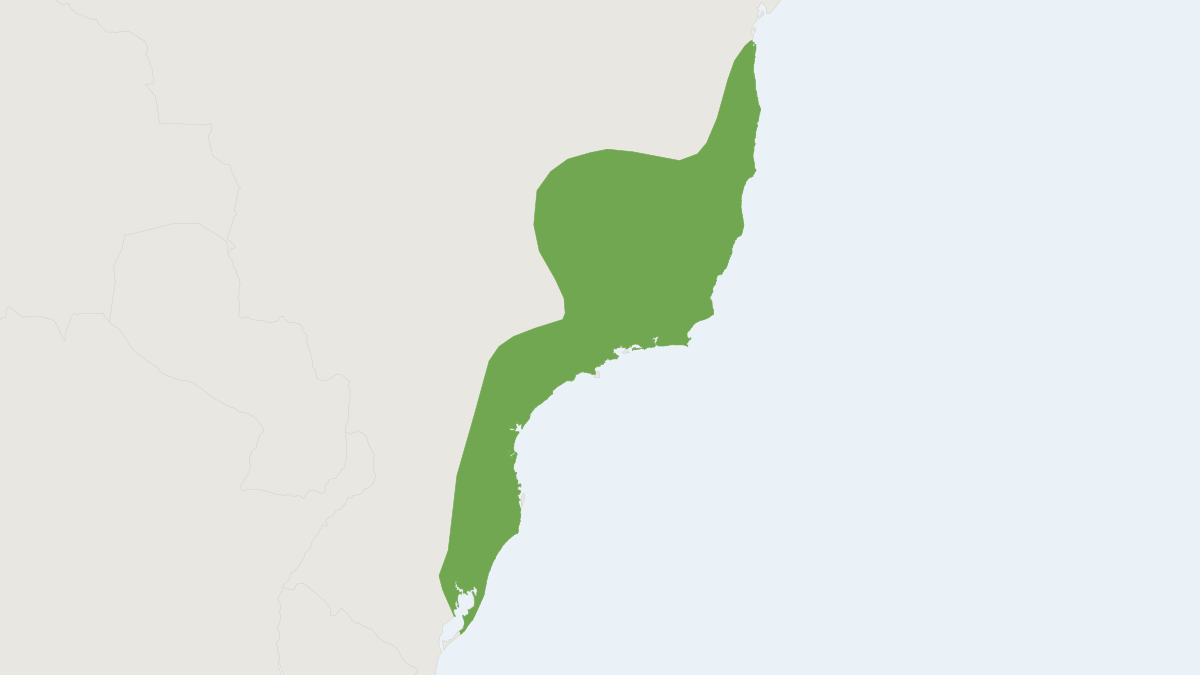 Range map of the Ihering's Short-tailed Opossum (Monodelphis iheringi)