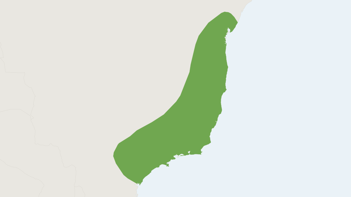 Range map of the Ihering's Spiny Rat (Trinomys iheringi)