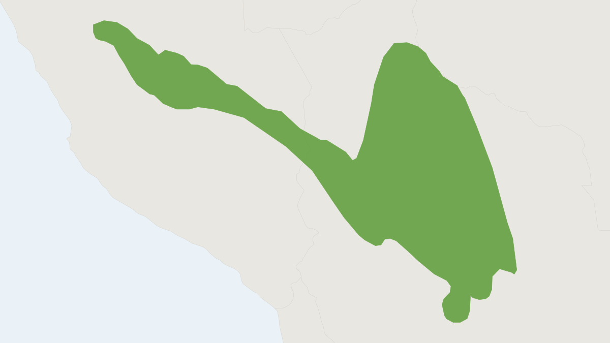 Range map of the Incan Hocicudo (Oxymycterus inca)