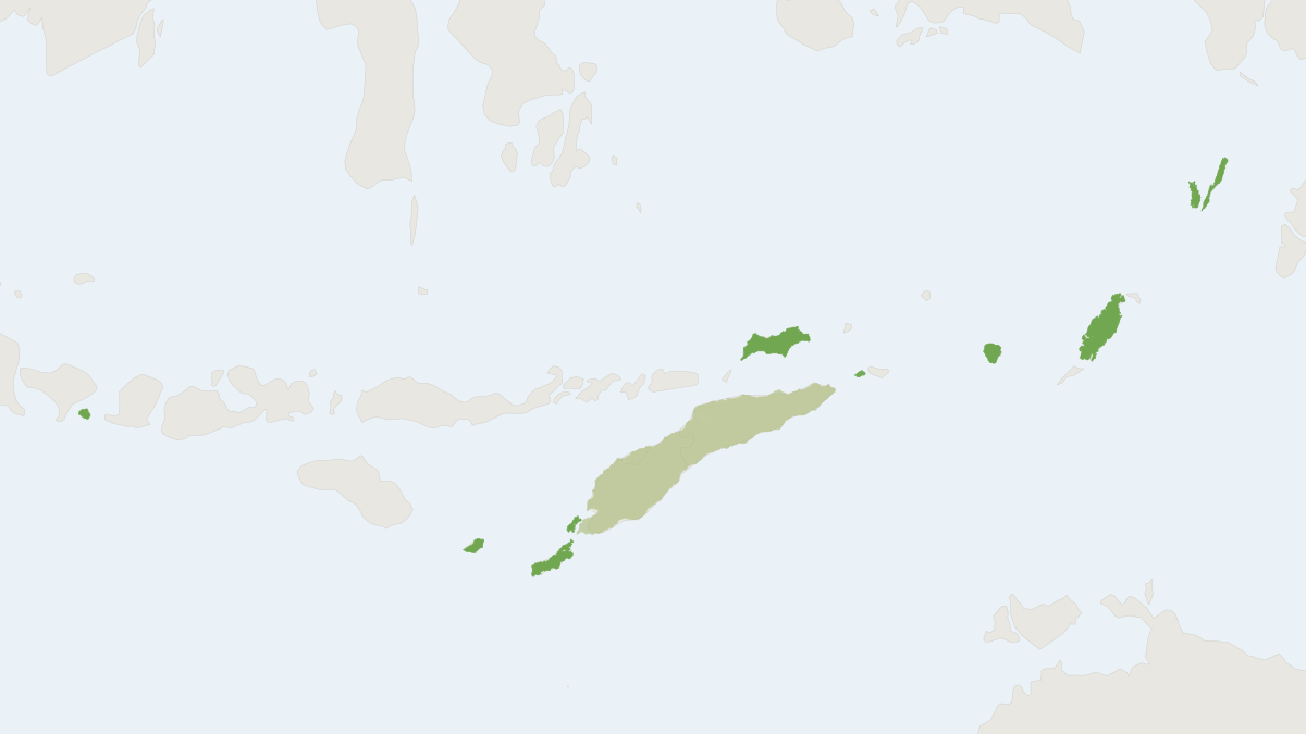 Range map of the Indonesian Tomb Bat (Taphozous achates)