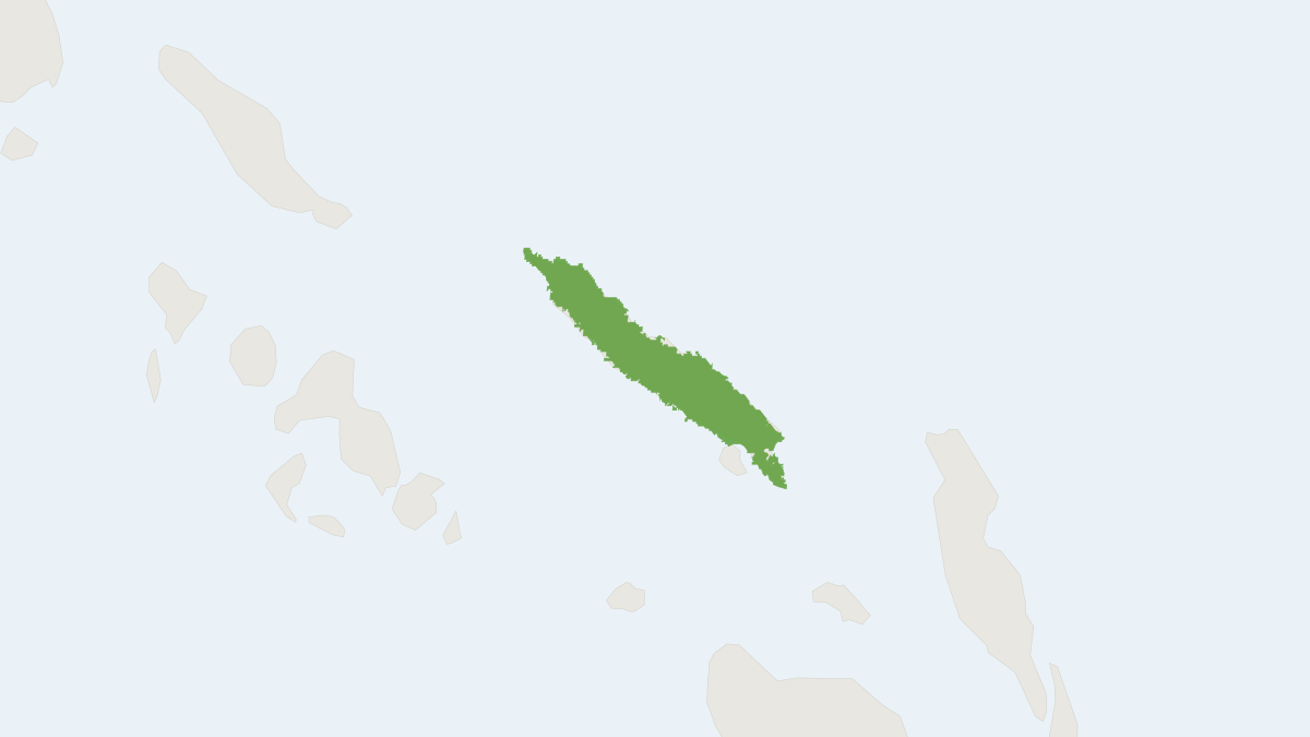 Range map of the Isabel Giant Rat (Solomys sapientis)