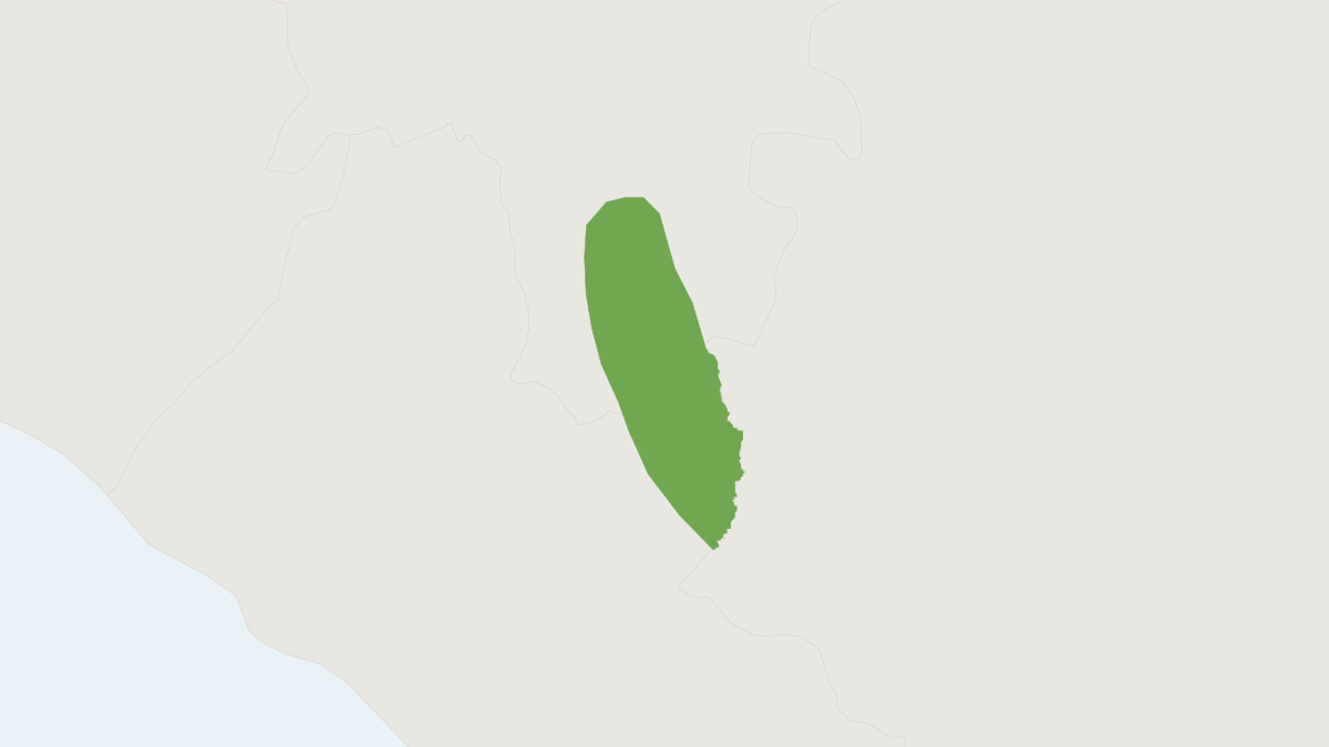 Range map of the Isabelline White-winged Serotine (Pseudoromicia isabella)