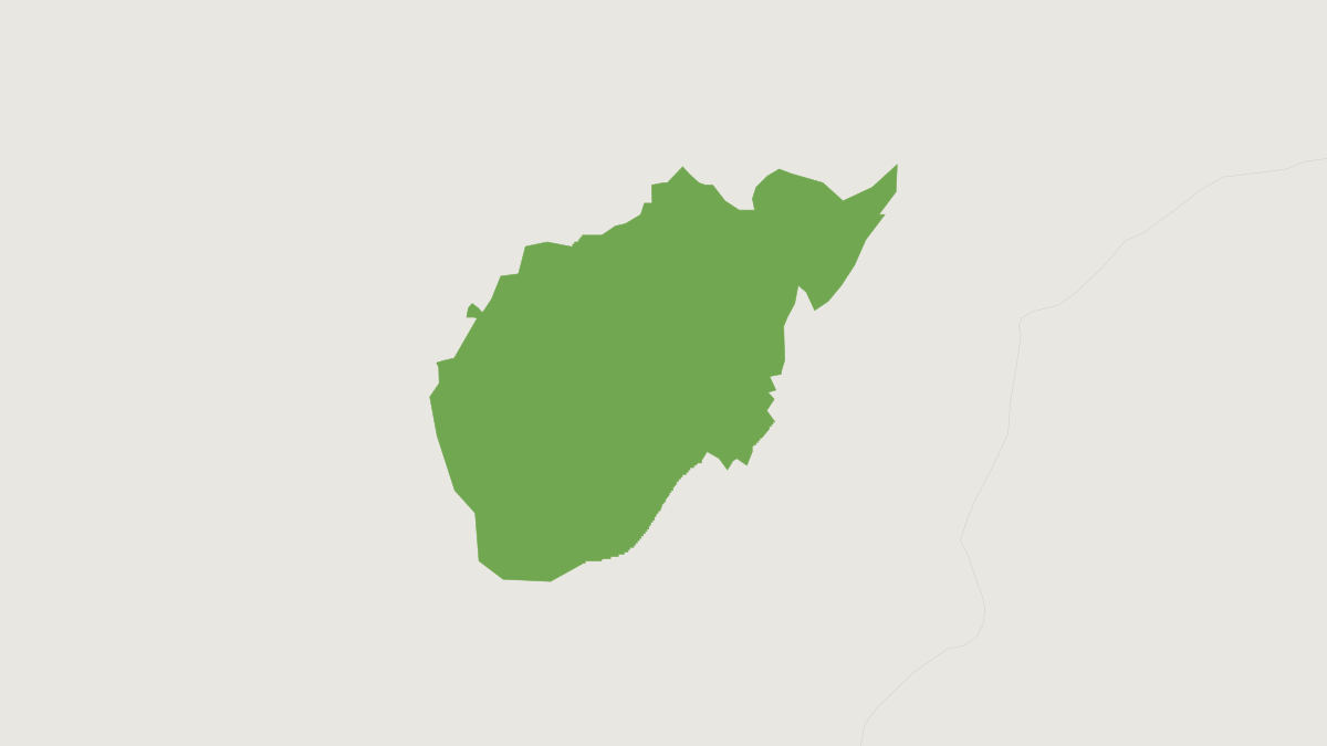 Range map of the Isabel's Saki (Pithecia isabela)