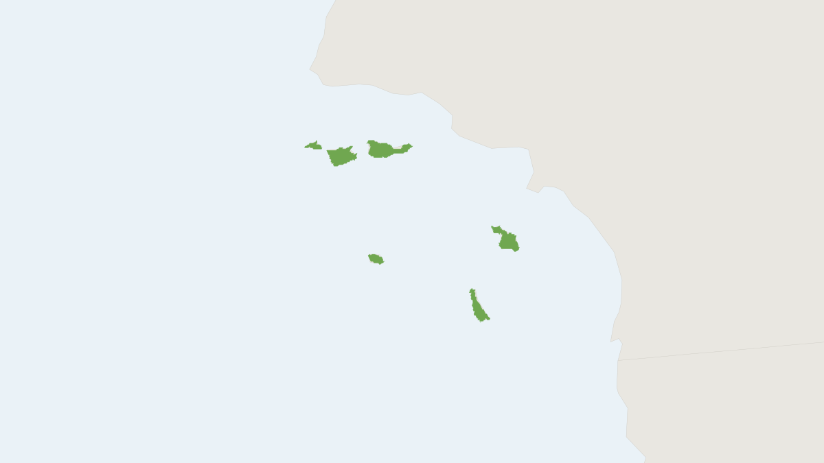 Range map of the Island Fox (Urocyon littoralis)