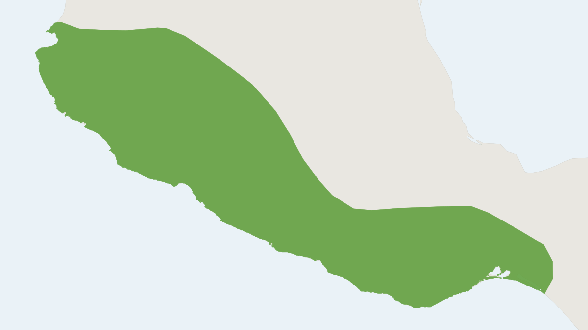 Range map of the Jaliscan Cotton Rat (Sigmodon mascotensis)