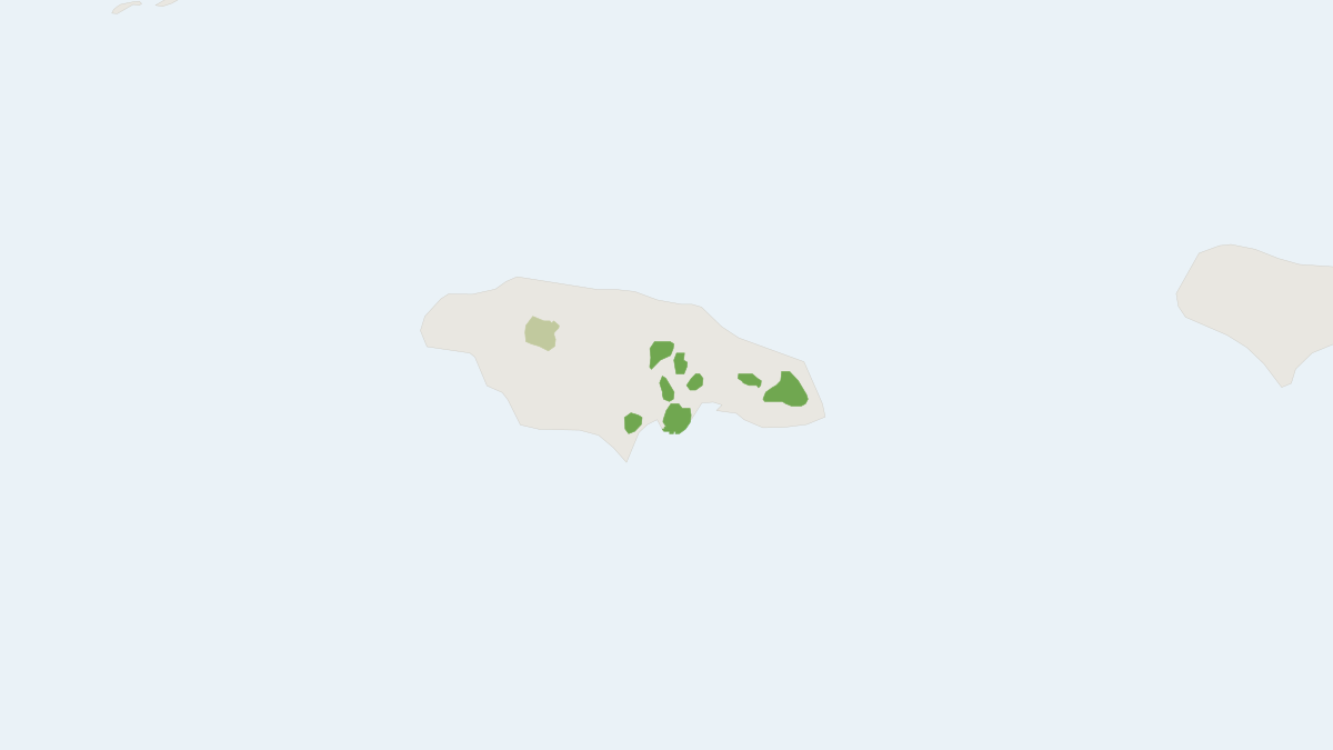 Range map of the Jamaican Hutia (Geocapromys brownii)