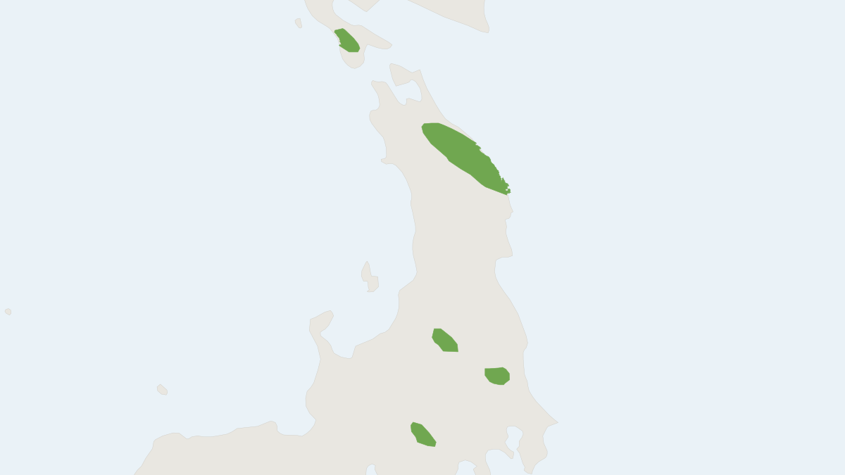 Range map of the Japanese Noctule (Nyctalus furvus)