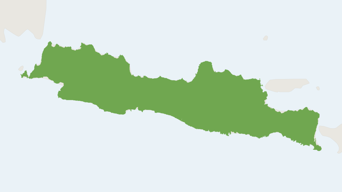 Range map of the Javan Rhinoceros (Rhinoceros sondaicus) covering Bangladesh, Cambodia and India