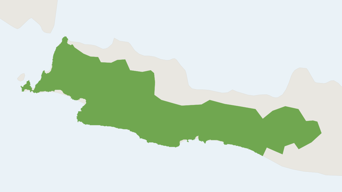 Range map of the Javan Slow Loris (Nycticebus javanicus)