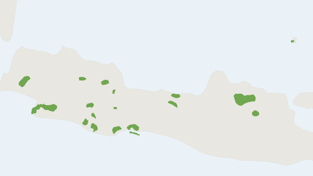 Range map of the Javan Warty Pig (Sus verrucosus)