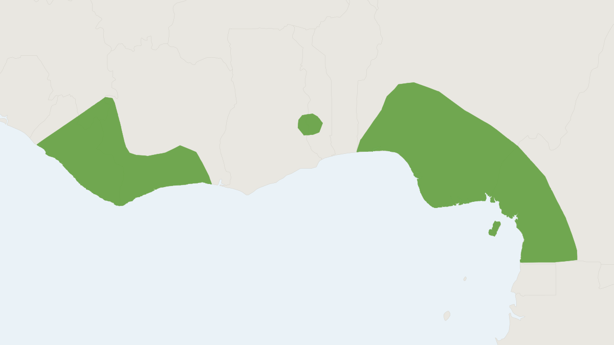 Range map of the Jentink's Dormouse (Graphiurus crassicaudatus)