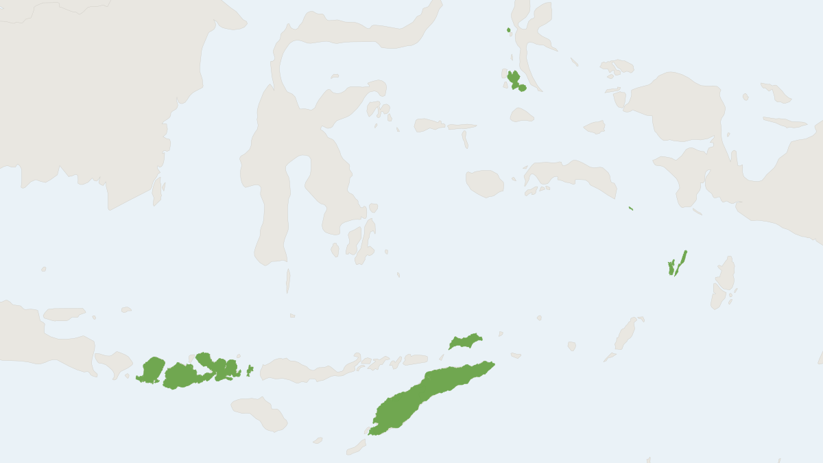 Range map of the Kai Horseshoe Bat (Rhinolophus keyensis)