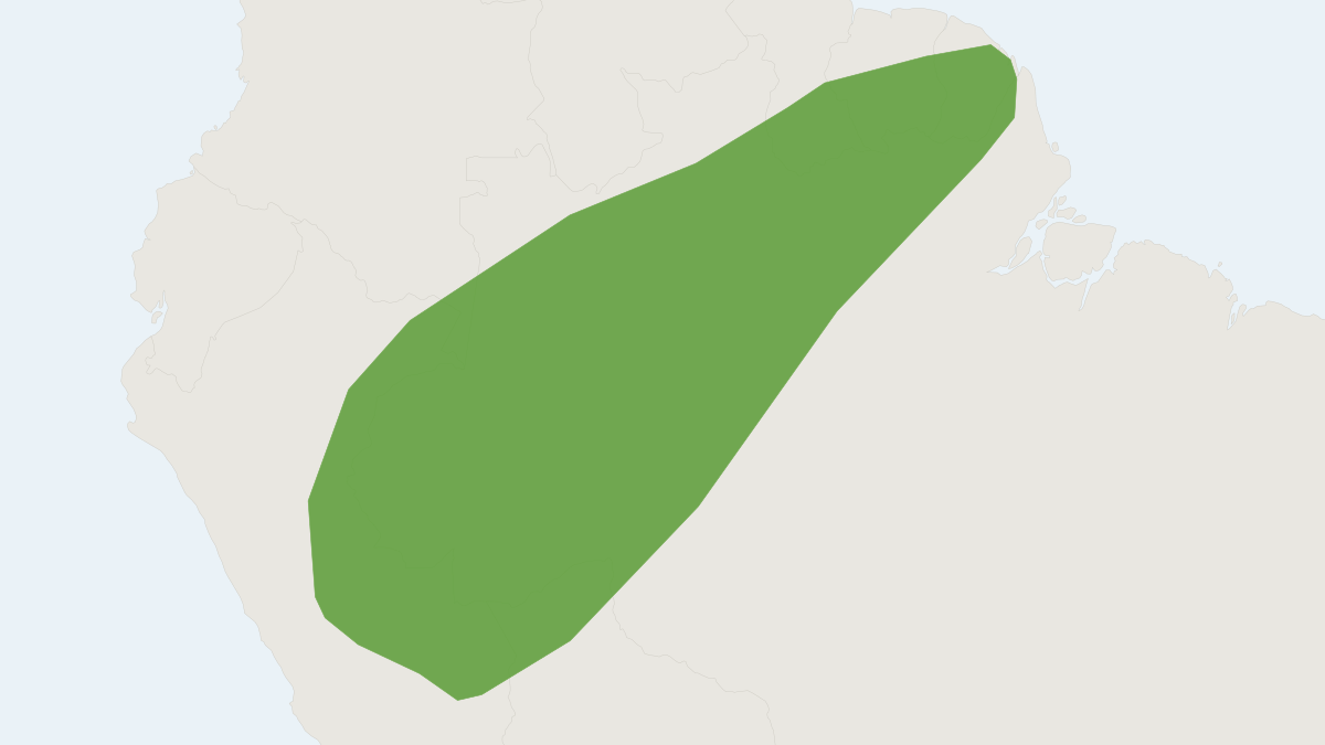 Range map of the Kalinowski's Mouse Opossum (Hyladelphys kalinowskii)