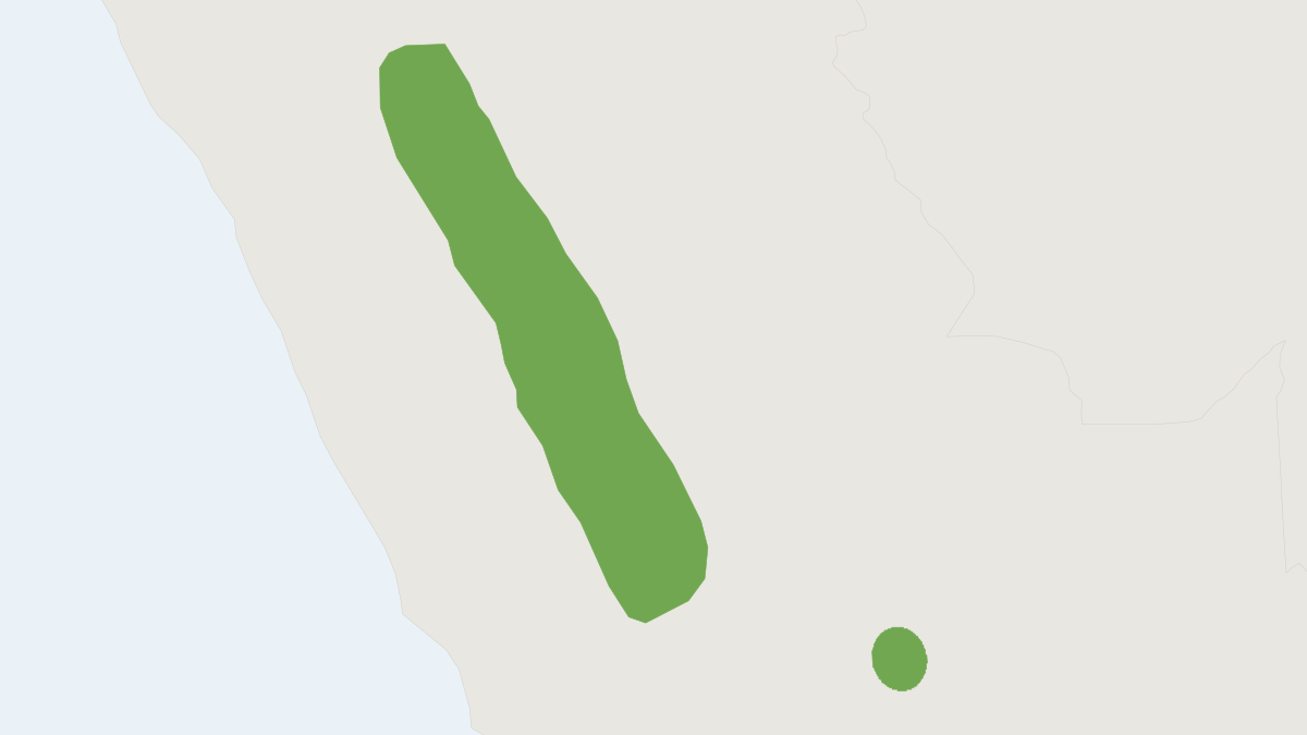Range map of the Kalinowski's Oldfield Mouse (Thomasomys kalinowskii)
