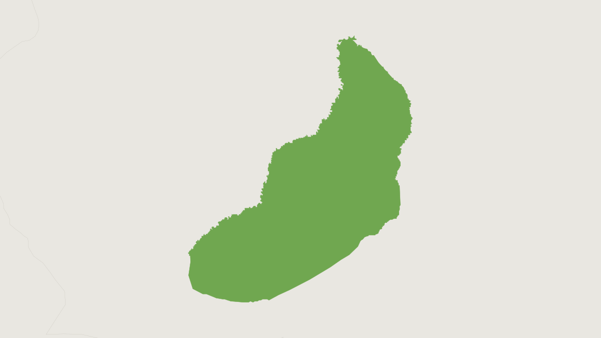 Range map of the Kanamari White Uakari (Cacajao amuna)