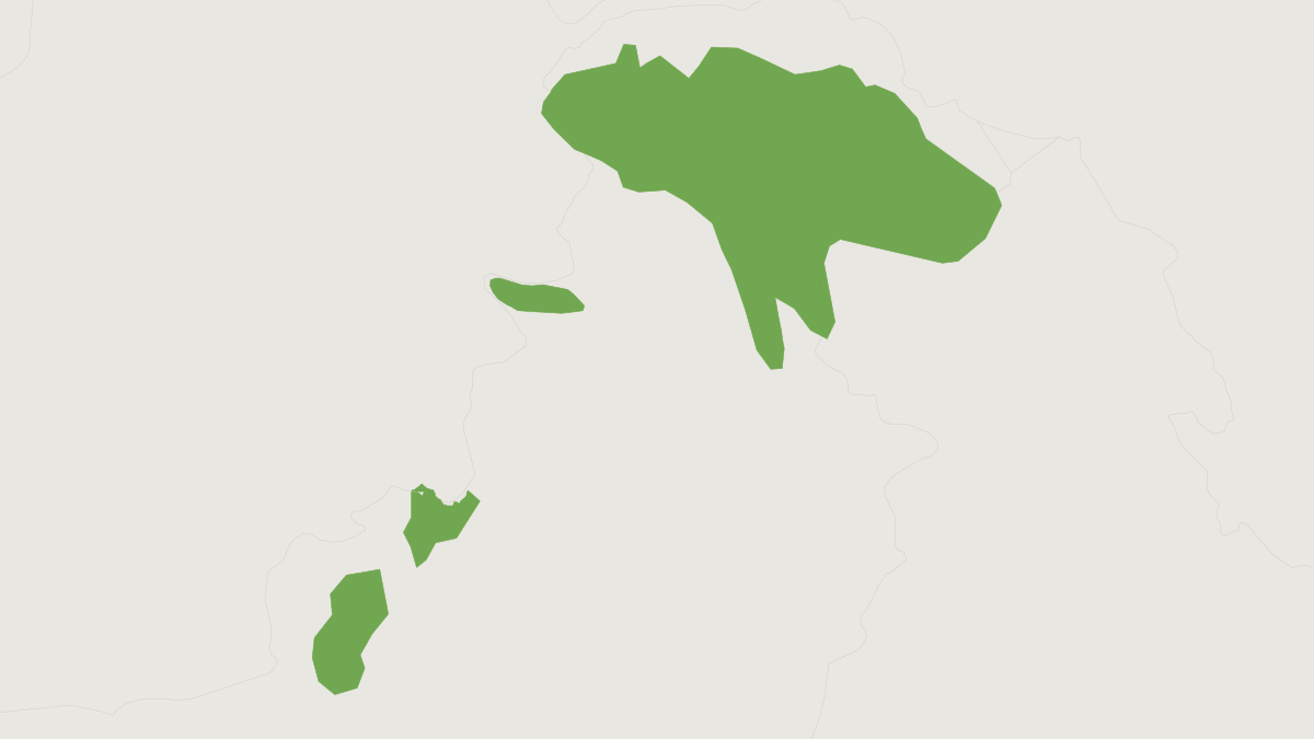 Range map of the Kashmir Field Mouse (Apodemus rusiges) covering India and Pakistan