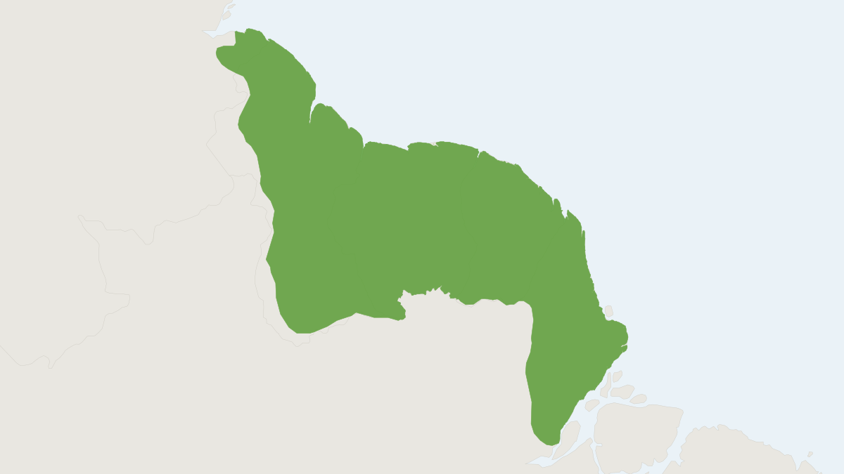 Range map of the King Arboreal Rice Rat (Oecomys rex)