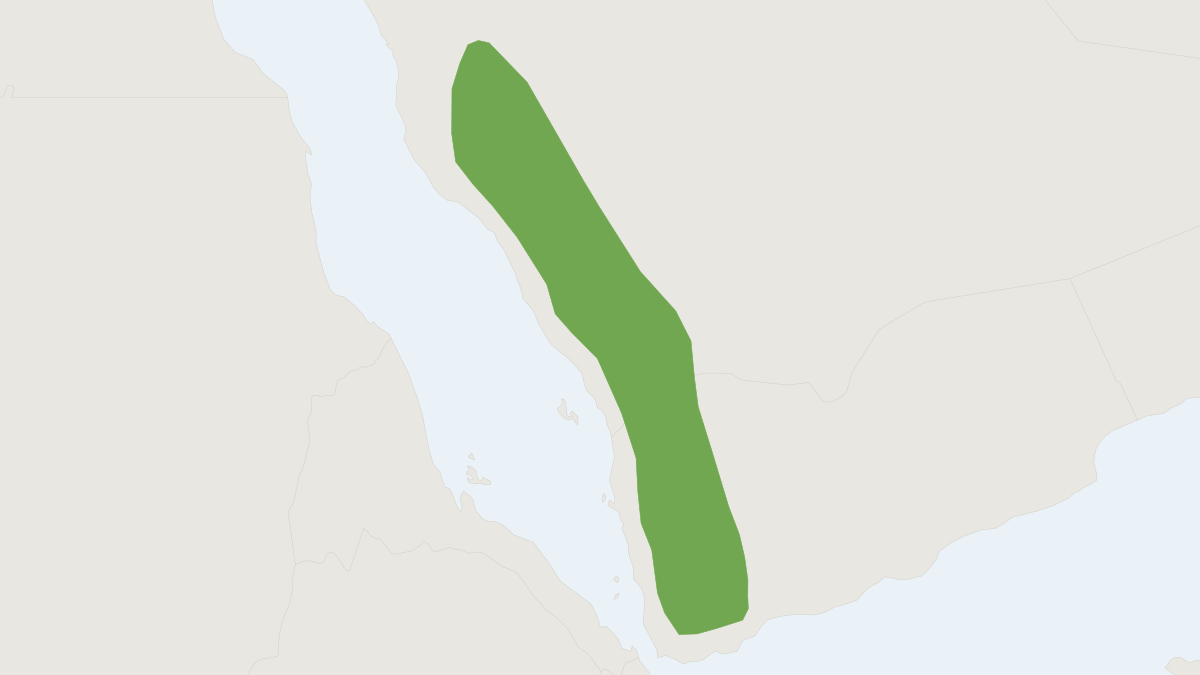 Range map of the King Jird (Meriones rex)
