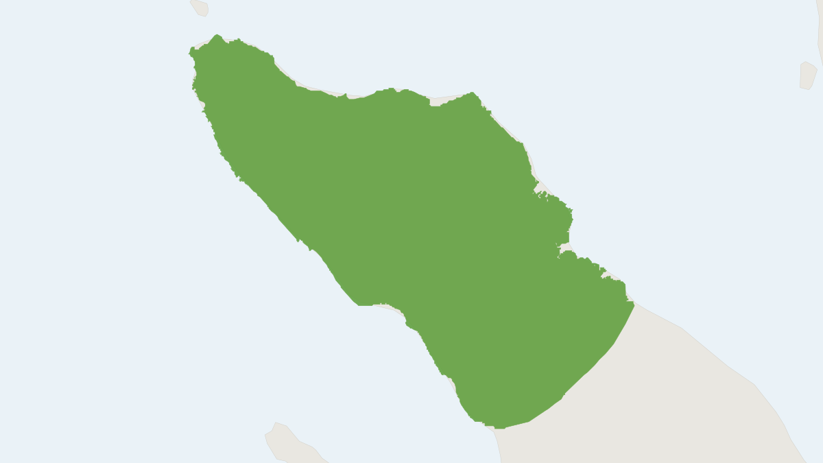 Range map of the Kloss's Squirrel (Callosciurus albescens) covering Indonesia