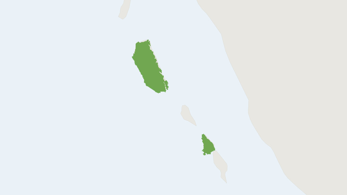 Range map of the Koopman's Pencil-tailed Tree Mouse (Chiropodomys karlkoopmani) covering Indonesia