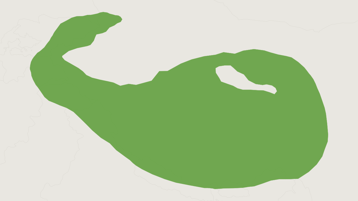 Range map of the Large-eared Pika (Ochotona macrotis)