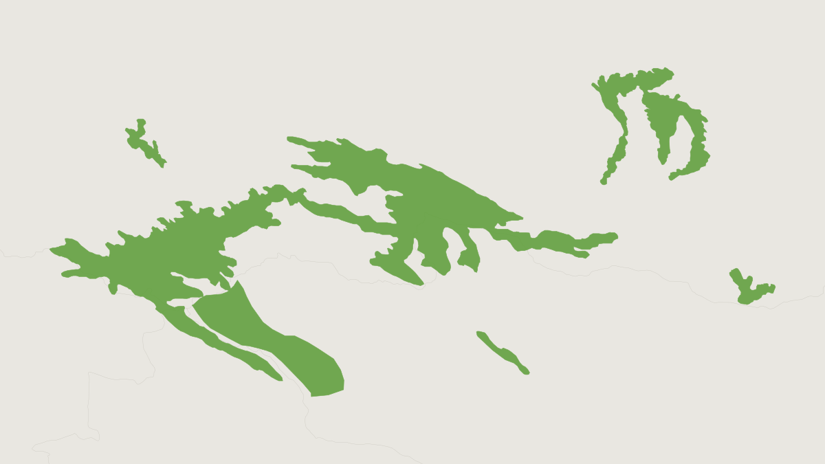 Range map of the Large-eared Vole (Alticola macrotis) covering China, Kazakhstan and Mongolia