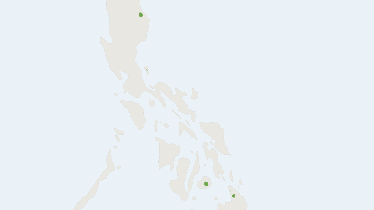 Range map of the Large Mindanao Leaf-nosed Bat (Hipposideros coronatus)