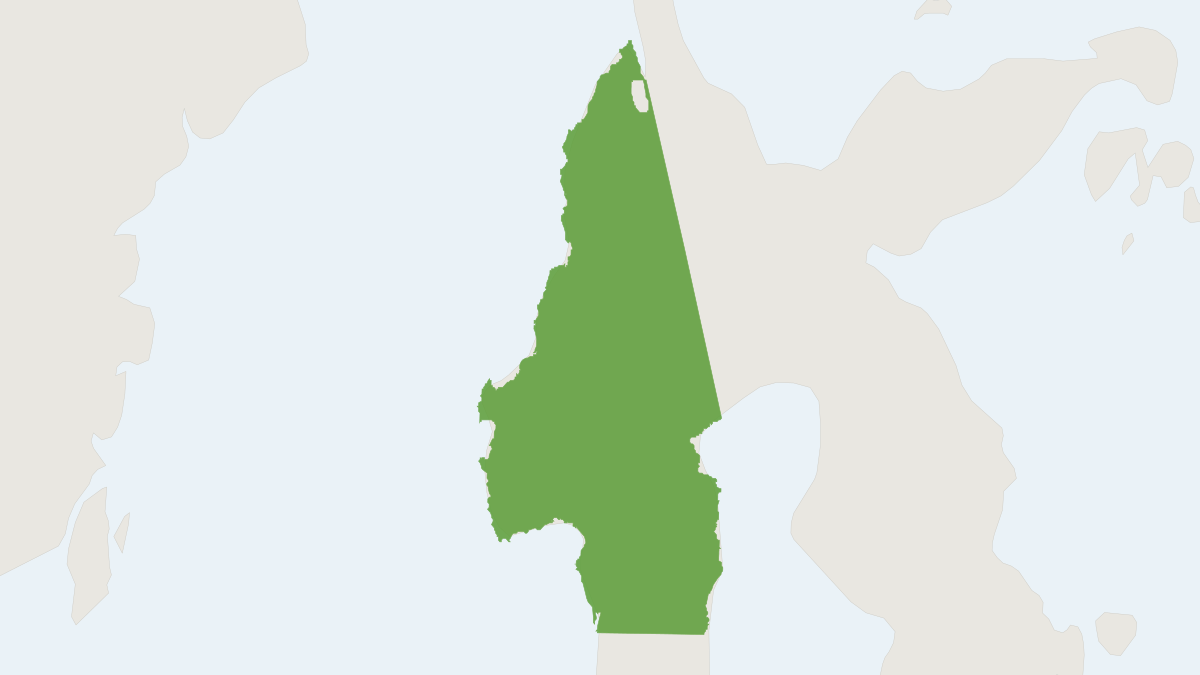 Range map of the Lariang Tarsier (Tarsius lariang)