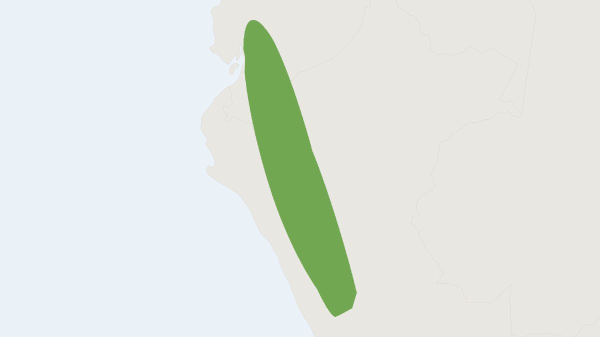 Range map of the Las Cajas Ichthyomyine (Chibchanomys orcesi)
