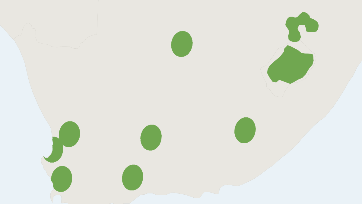 Range map of the Le Sueur's Wing-gland Bat (Cistugo lesueuri)