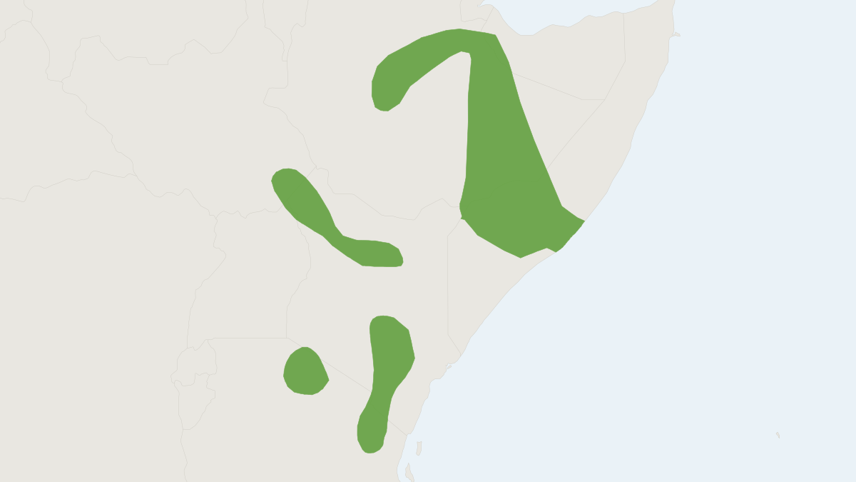 Range map of the Least Gerbil (Gerbillus pusillus)
