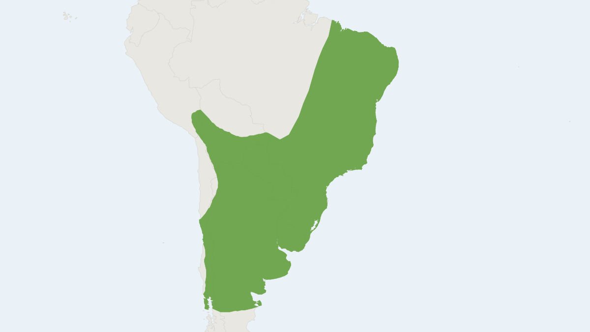 Range map of the Lesser Grison (Galictis cuja)