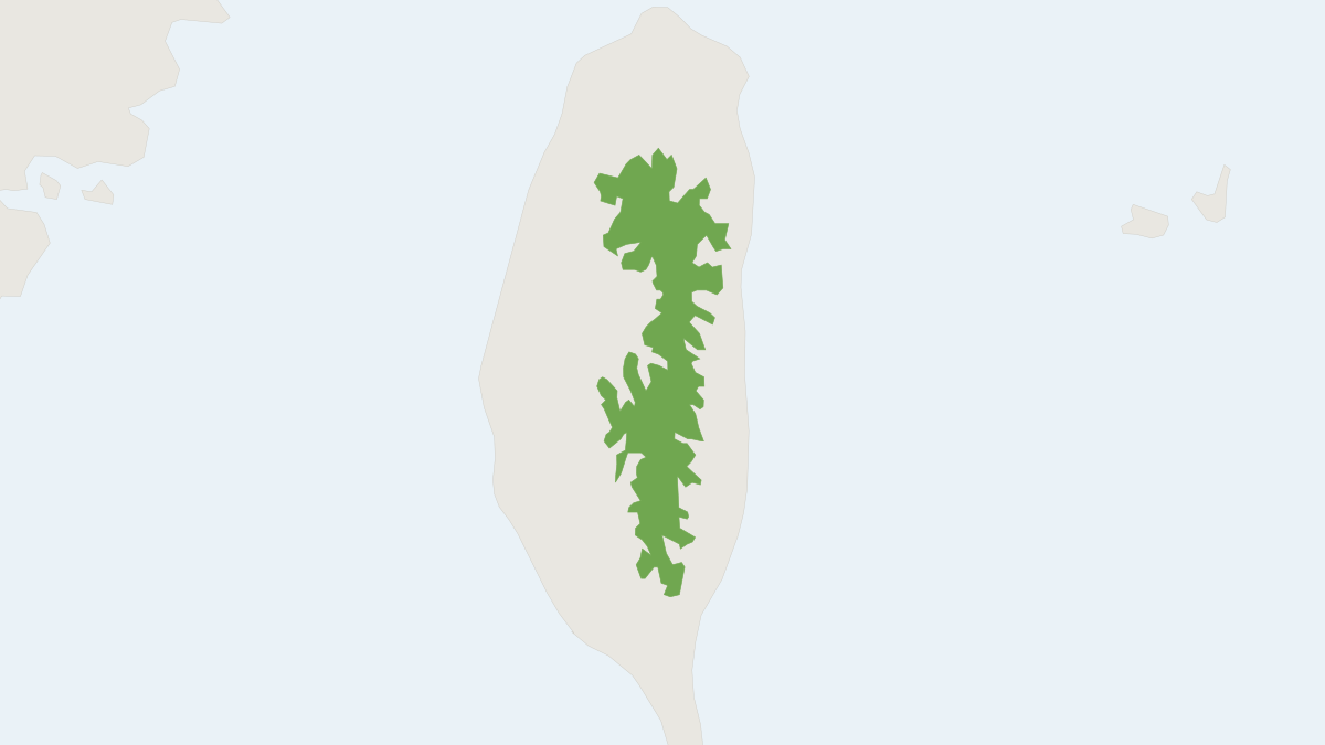 Range map of the Lesser Taiwanese Shrew (Chodsigoa sodalis)