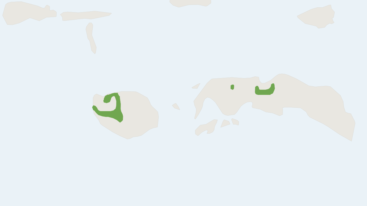 Range map of the Lesser Tube-nosed Fruit Bat (Nyctimene varius)