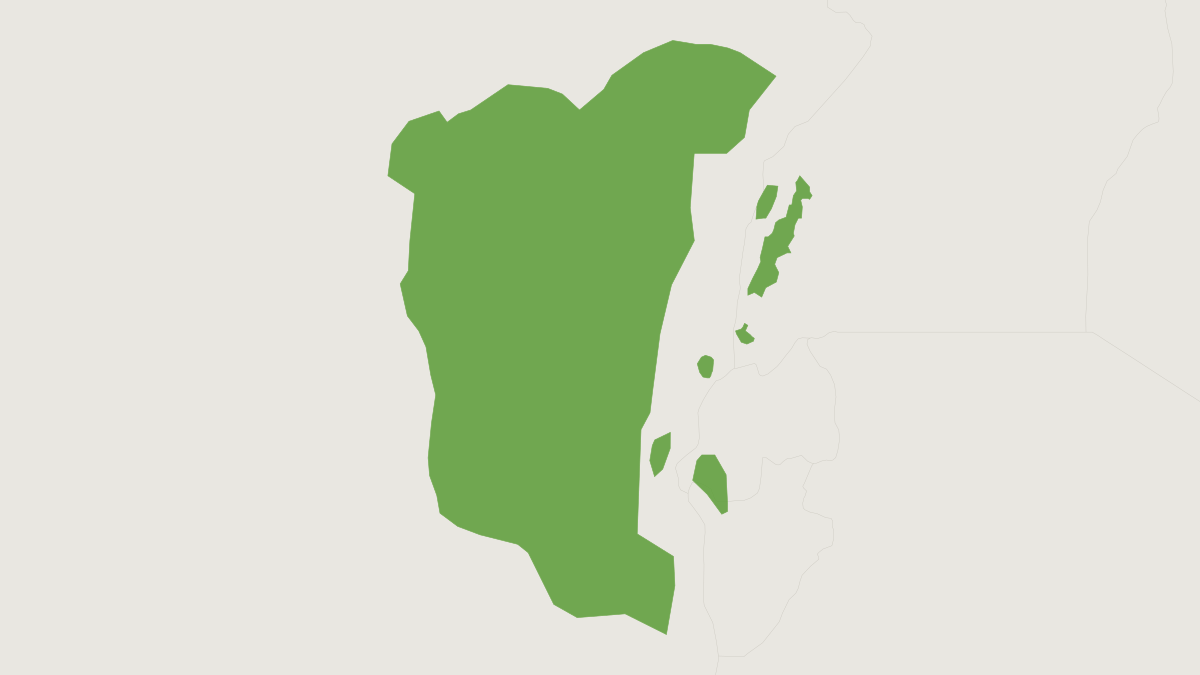 Range map of the L'Hoest's Monkey (Allochrocebus lhoesti) covering Burundi, Democratic Republic of the Congo and Rwanda