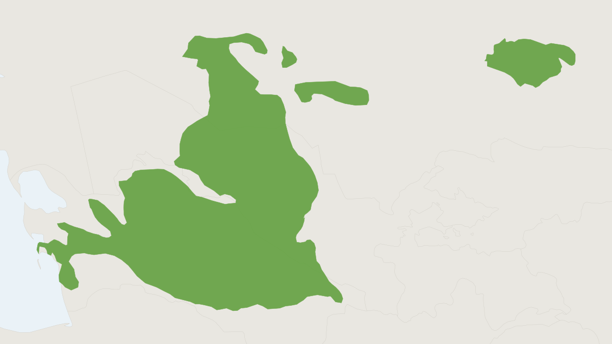 Range map of the Lichtenstein's Jerboa (Eremodipus lichtensteini)