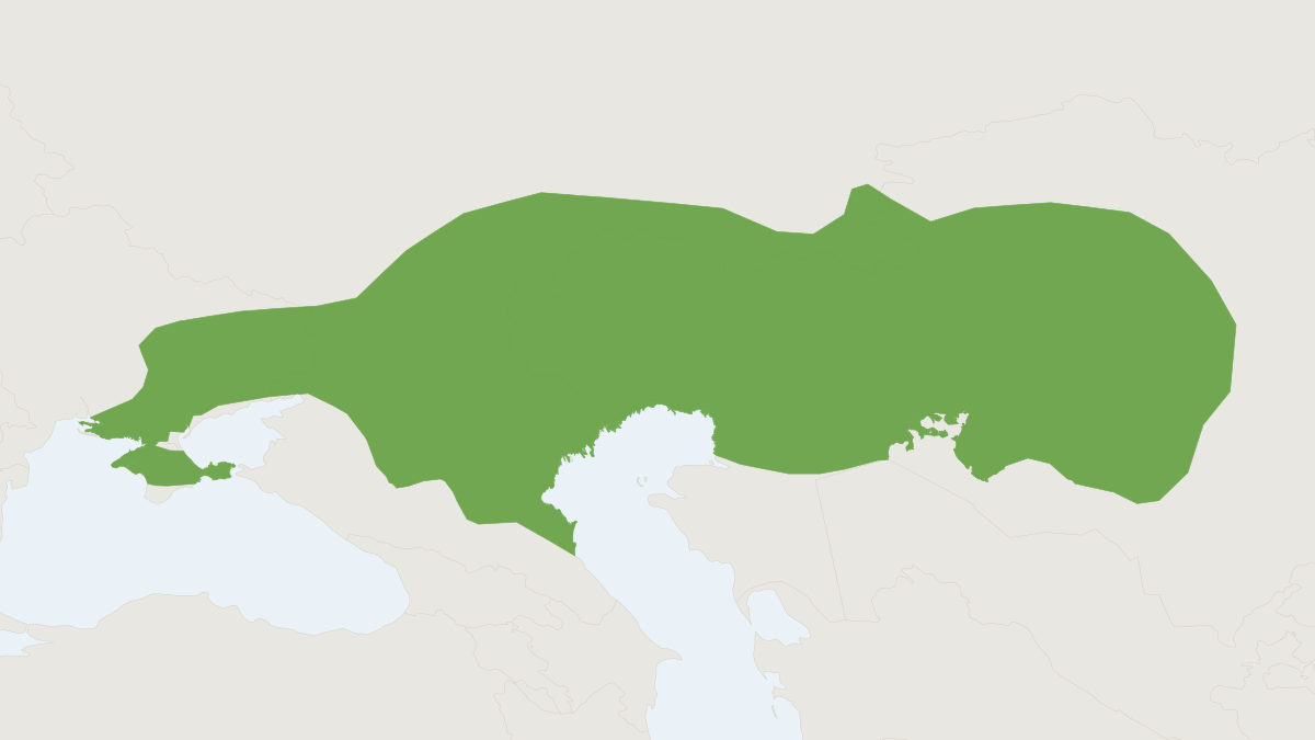 Range map of the Little Ground Squirrel (Spermophilus pygmaeus)