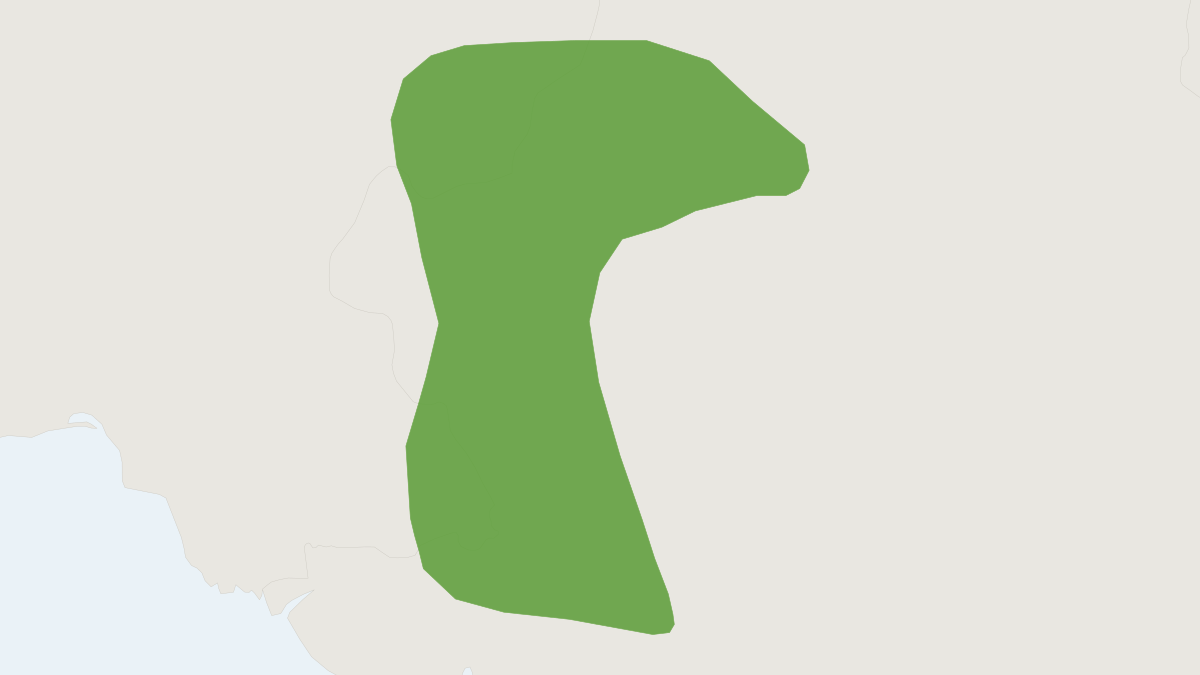 Range map of the Little Hairy-footed Gerbil (Gerbillus gleadowi)