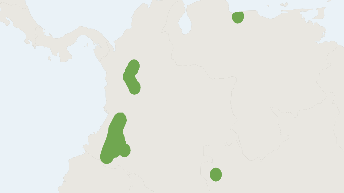 Range map of the Little Woolly Mouse Opossum (Marmosa phaea)