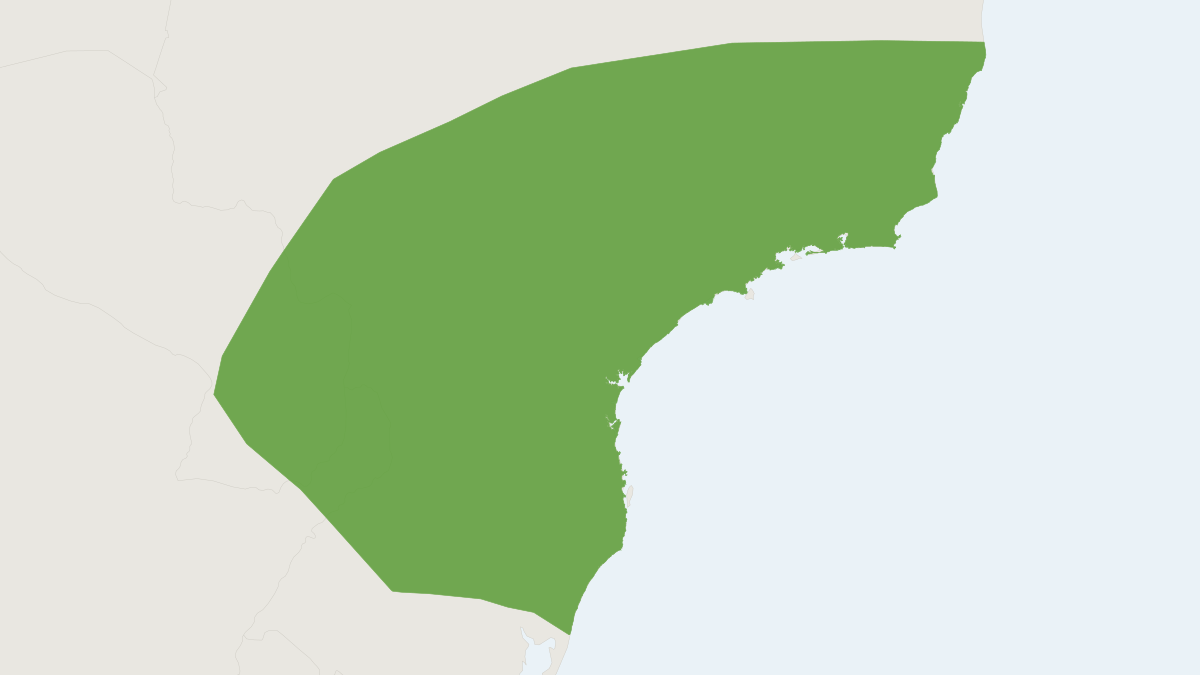 Range map of the Little Yellow-eared Bat (Vampyressa pusilla)