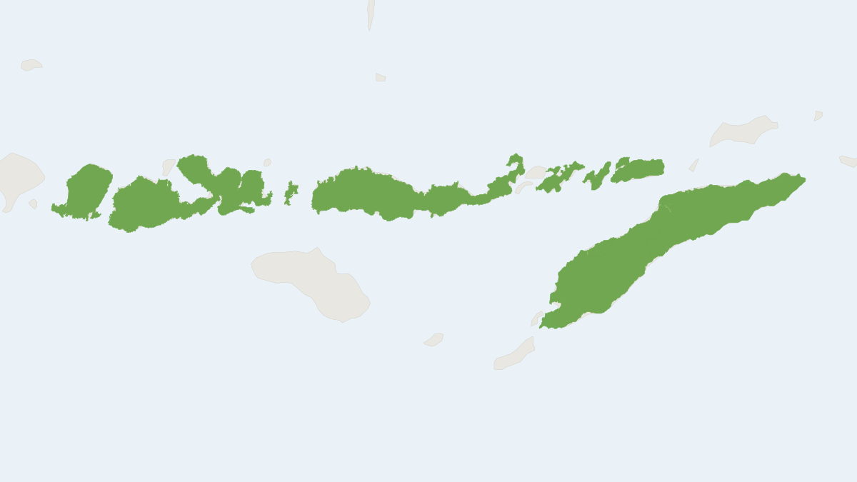 Range map of the Lombok Flying Fox (Pteropus lombocensis)