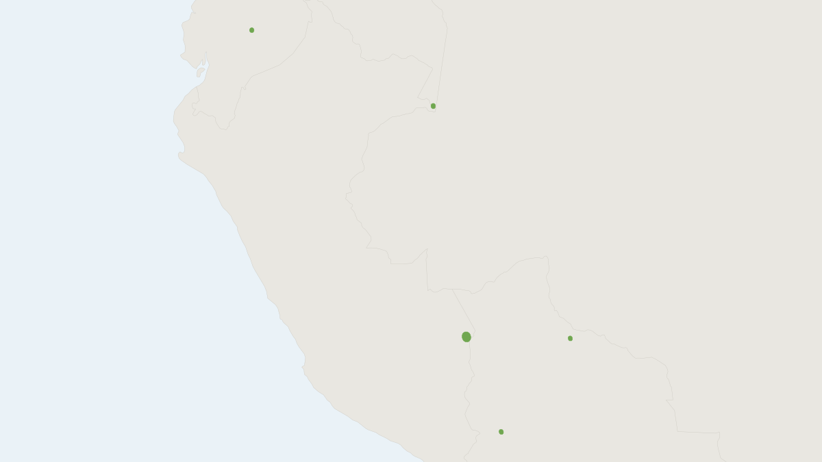Range map of the Lonchophylla pattoni (Lonchophylla pattoni)