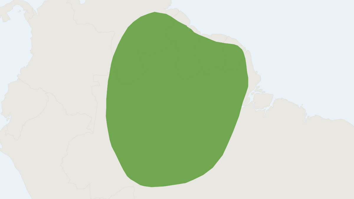 Range map of the Lonchorhina inusitata (Lonchorhina inusitata)