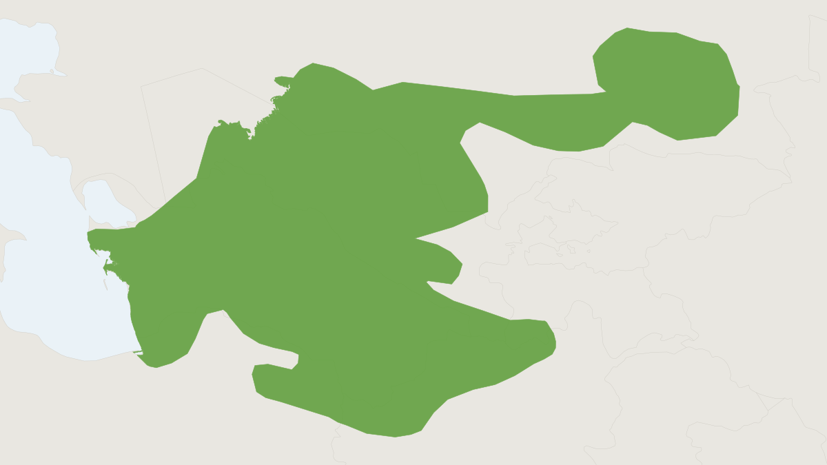 Range map of the Long-clawed Ground Squirrel (Spermophilopsis leptodactylus)
