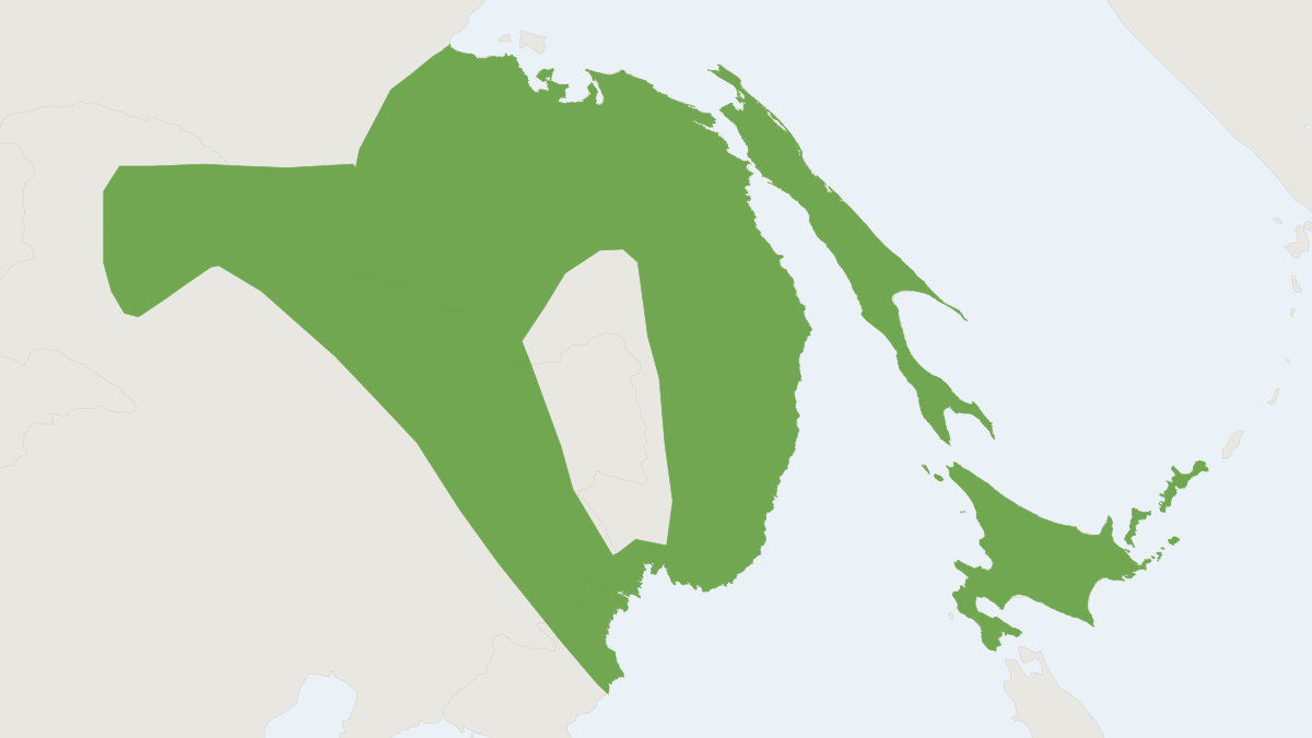 Range map of the Long-clawed Shrew (Sorex unguiculatus)